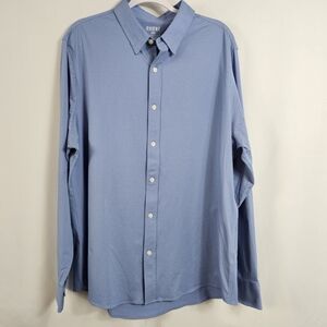 Rhone Slim Fit Commuter Shirt In Blue Chevron - Size XXL
